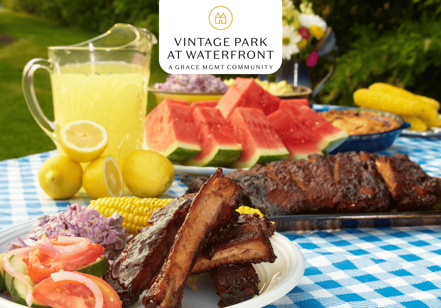 Picnic food on table